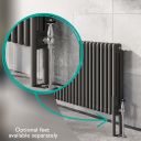 Upton Grey Triple Horizontal Column Radiator 600x1190mm