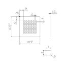Peoria Shower Tray Grate Waste Cover Technical Drawing