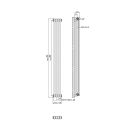 Clement Antique Copper Triple Vertical Column Radiator 1800x200mm