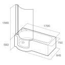 Vestra Easy Access Walk-in Bath 1700x750mm
