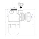 McAlpine 1½"x 75mm Seal Anti-Syphon Bottle Trap - C10V SPEC