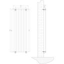 Perth Grey Double Vertical Flat Panel Radiator 1800x610mm