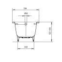 Kaldewei Cayono Single Ended Steel Enamel Bath 2TH 1700x700mm
