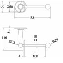 Burlington Chrome Spare WC Roll Holder