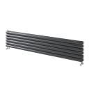 Islington Grey Double Horizontal Radiator - 472x1200mm