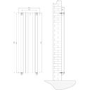 Perth Matt Black Double Vertical Flat Panel Radiator 1800x610mm