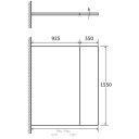 Royle Black Fixed Bath Screen with Hinged Panel