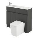 Hudson Charcoal Combination Vanity Basin & WC Unit 1000mm