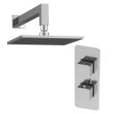 Liva Chrome Square Concealed Shower Valve & Fixed Shower Head Pack