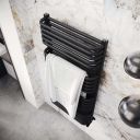 Hanley Matt Black Heated Towel Rail 1000x500mm