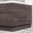 Dark Elm L-Shaped Front Bath Panel 1700mm