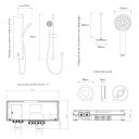Aqualisa Quartz Touch Concealed Smart Shower With Adjustable Head and Fixed Ceiling Head - Gravity Pumped