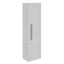 Esk White Wall Mounted Tall Storage Cabinet with Nickel Handle