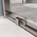 Fabio Gunmetal Sliding Shower Door Offset Quadrant