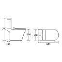 Finn Close Coupled Toilet & Soft Close Seat spec