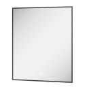 Rione Black Rectangular Backlit LED Heated Mirror 600mm