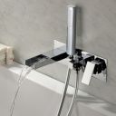 Cairo Chrome Wall Mounted Bath Shower Mixer Tap - lifestyle image