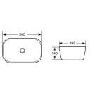 Hedon Matt Black Curved Countertop Basin