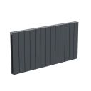 Tesoro Anthracite Textured Double Reversible Aluminium Radiator 600x1235mm