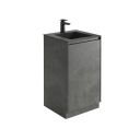 Odion Concrete Floor Standing Vanity Unit with Black Basin 500mm
