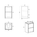 Newbury 500mm Floor Standing Vanity Unit Spec Drawing