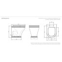 Tavistock Lansdown Traditional Back to Wall WC Toilet Pan with Soft Close Seat
