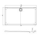 Elle Slimline Rectangular Shower Tray 1600x800mm Spec Drawing
