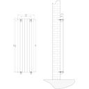 Perth Grey Single Vertical Flat Panel Radiator 1600x475mm