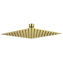 Zena Brushed Gold Square Rainfall Shower Head 250mm