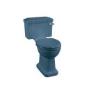 Burlington Alaska Blue Close Coupled Toilet with Soft Close Toilet Seat