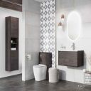 Snowdon Leached Oak Wall Mounted Tall Storage Cabinet