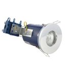 Round Chrome Fire Rated LED Shower Light