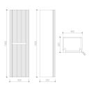 Wish Ribbed Green Wall Hung Tall Storage Cabinet