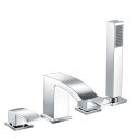 Tear Chrome Deck Mounted 4 Hole Bath Shower Mixer Tap