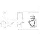 Tavistock Loft Open Back Close Coupled WC Toilet with Soft Close Seat