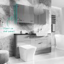 Surrey White Gloss Wall Cabinet Plant on End Panel for Fitted Furniture