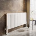 Upton White Triple Horizontal Column Radiator 600x605mm