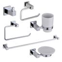 Quad Chrome 6-Piece Bathroom Accessory Set