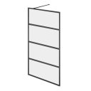 Amien Matt Black Horizontal Framed Shower Screen