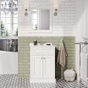 Richmond White Framed Bathroom Traditional Mirror 590x664mm