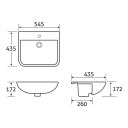 Hamlin Semi Recessed Basin Spec