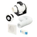 Strand White Ceiling Extractor kit with LED Light