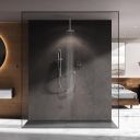 Aqualisa Quartz Touch Concealed Smart Shower With Adjustable Head and Fixed Ceiling Head - Gravity Pumped