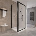 Fabio Black Shower Side Panel