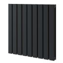 Perth Matt Black Double Vertical Flat Panel Radiator 600x680mm