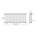 Clement Raw Metal Triple Horizontal Column Radiator 600x1370mm Spec
