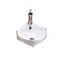 Curve White Corner Wall Hung Basin 370x395mm