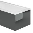 Nante Anthracite Grey Gloss End Bath Panel 800mm