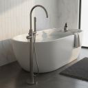 Moray Gunmetal Floor Standing Bath Tap With Hand Held Shower - roomset