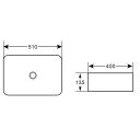 Ibecko Matt Black Rectangular Countertop Basin